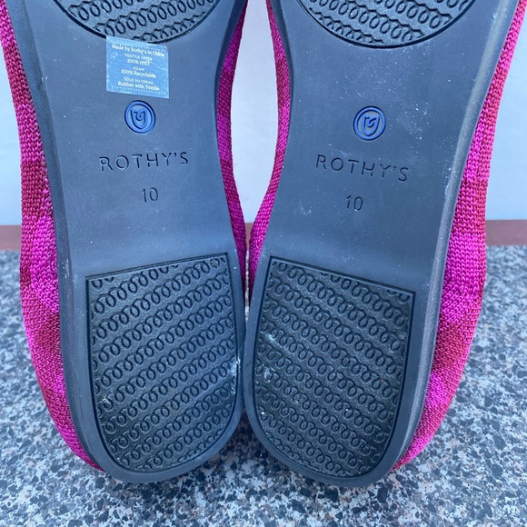 Rothy’s Cherry Gingham Flat Loafers Size 10 Pink - Picture 7 of 8